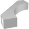 Ekena Millwork 5 1/2-in. W x 26-in. D x 34-in. H Westlake Architectural Grade PVC Knee Brace BRCP055X26X34WTL - alternate 6
